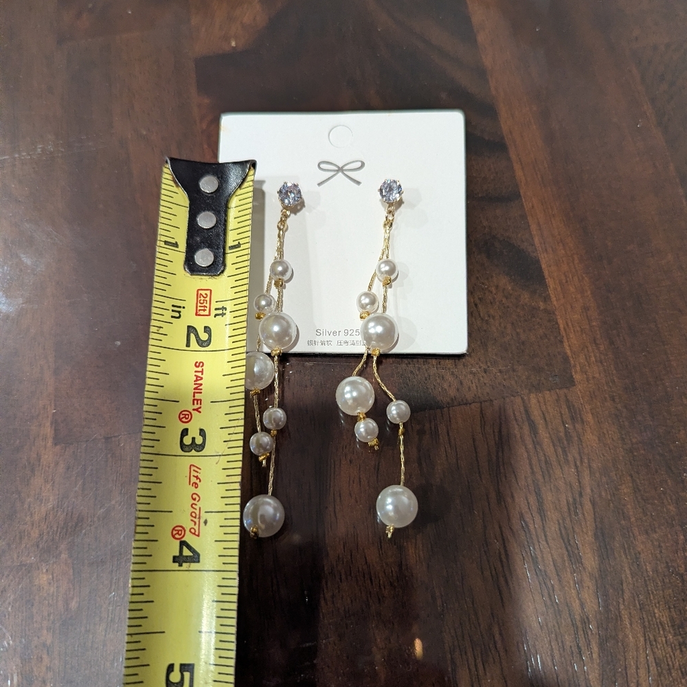Elegant Pearl and Crystal Drop Earrings